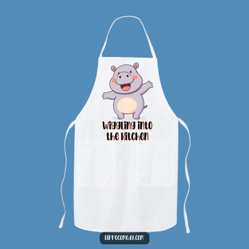 Fun Funny Hippo Wiggle Dance Apron: Cook with Joy, Practical Funny Gift