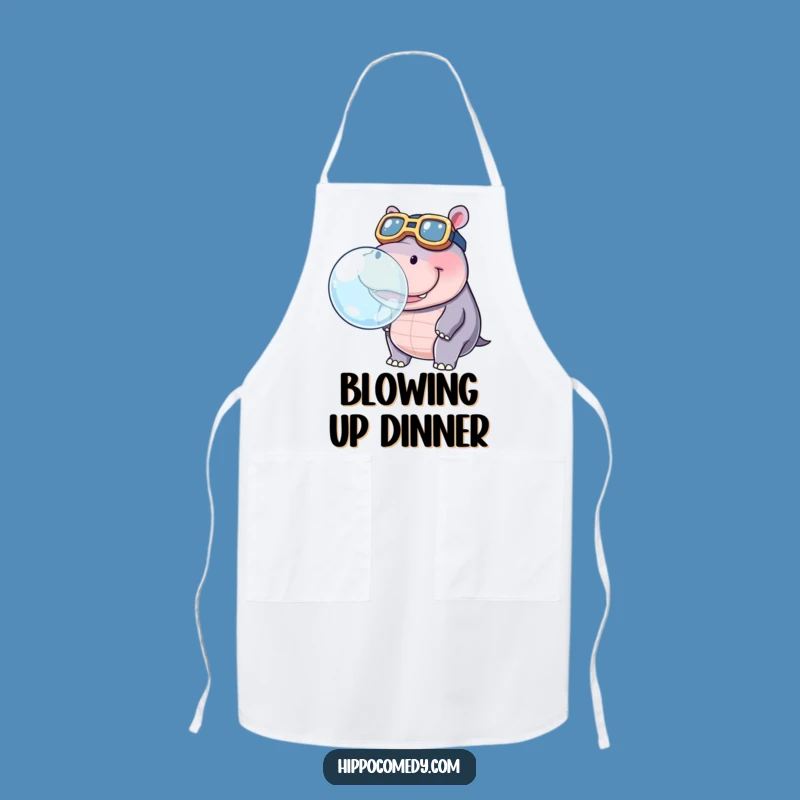 Funny Hippo Bubble Apron: Cook with Quirky, Hilarious Flair