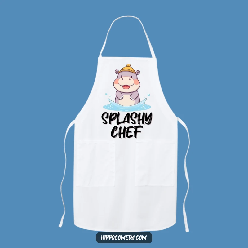Funny Hippo Splash Apron: Cook with Adorable, Hilarious Fun