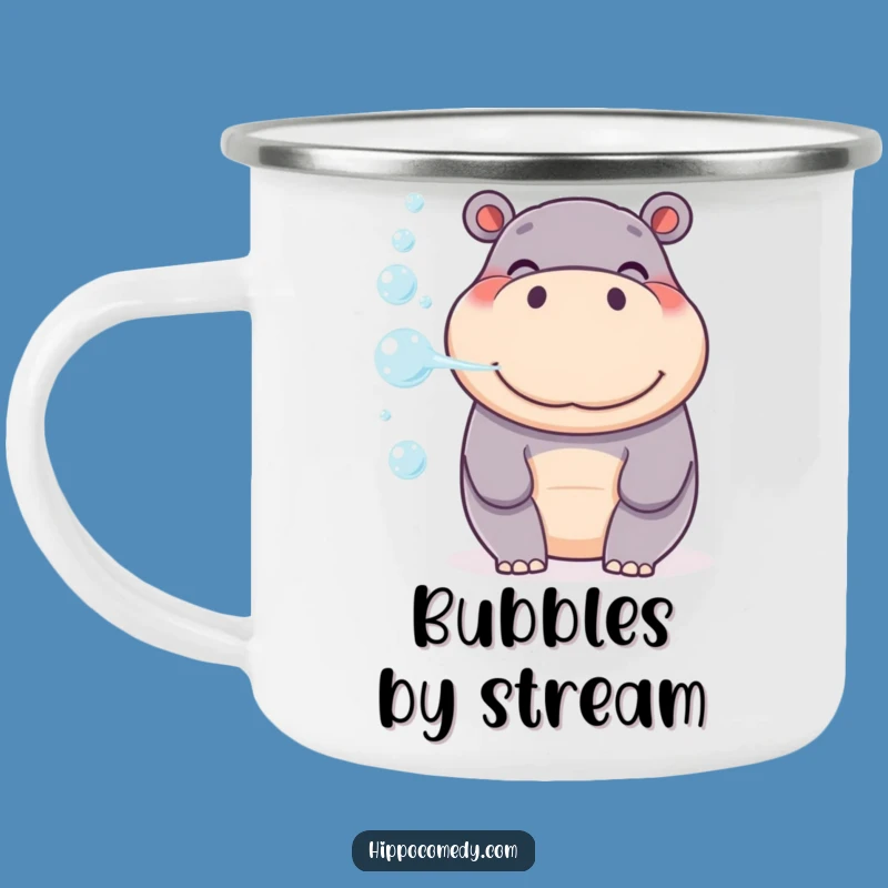 Funny Hippo Bubble Camping Mug - Sip & Smile, Great Gift