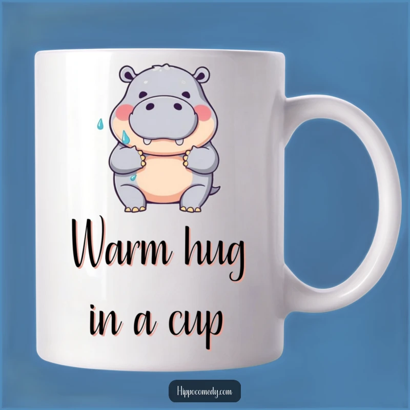 Funny Hippo Hug Mug: Friendly & Wet Gesture, Humorous Gift Idea