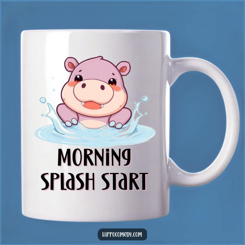 Funny Hippo Pool Mug: Joyful Splash Fun - Perfect Funny Gift
