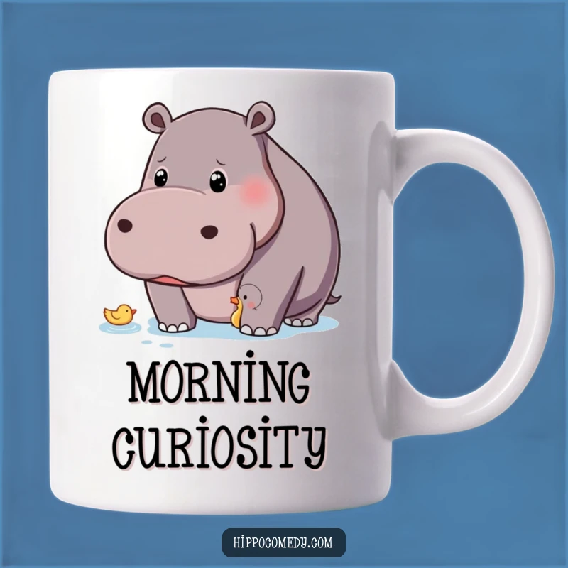 Funny Curious Hippo Mug: Adorable Observation Gift for Animal Lovers