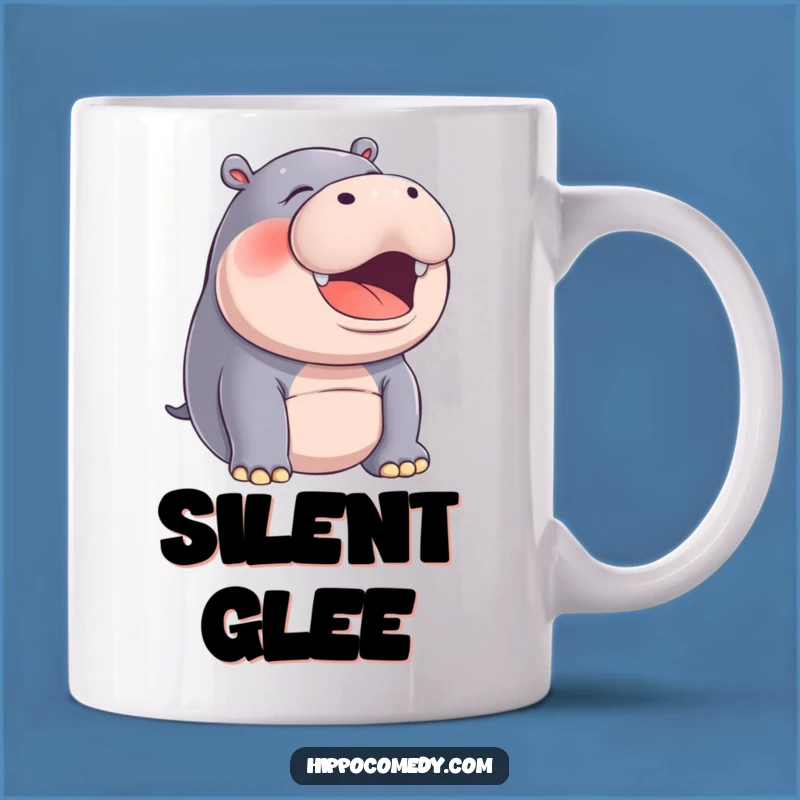 Funny Hippo Laughing Mug: Hilarious Silent Joy Gift for Hippo Lovers