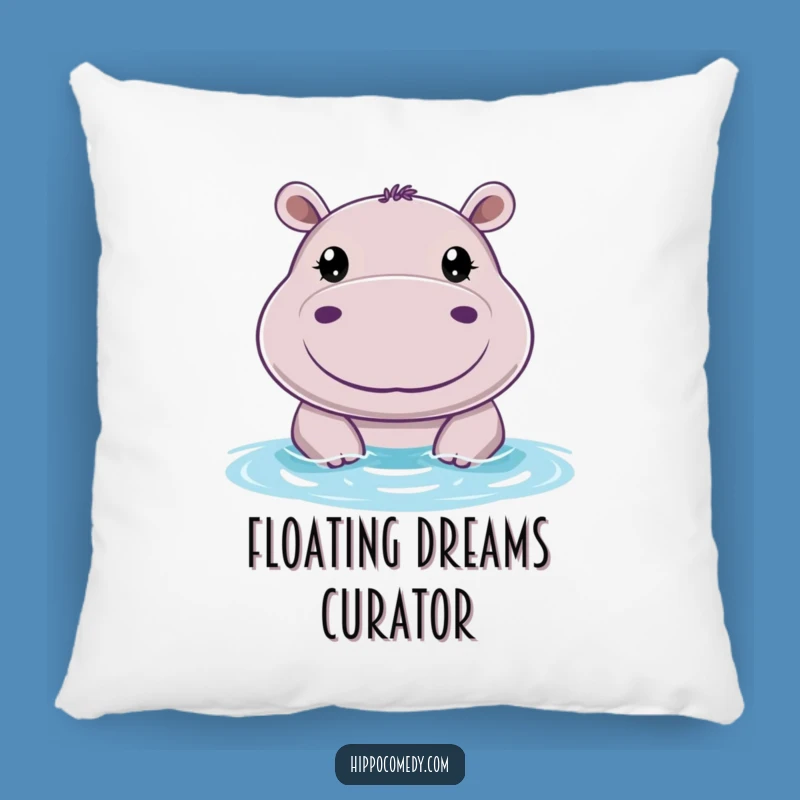 Funny Cheerful Hippo Pillow: Soft Cushion for Cozy Smiles