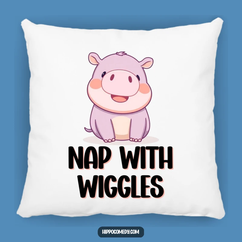 Funny Kawaii Hippo Wiggling Ears Pillow - Cozy Playful Animal Accent Gift