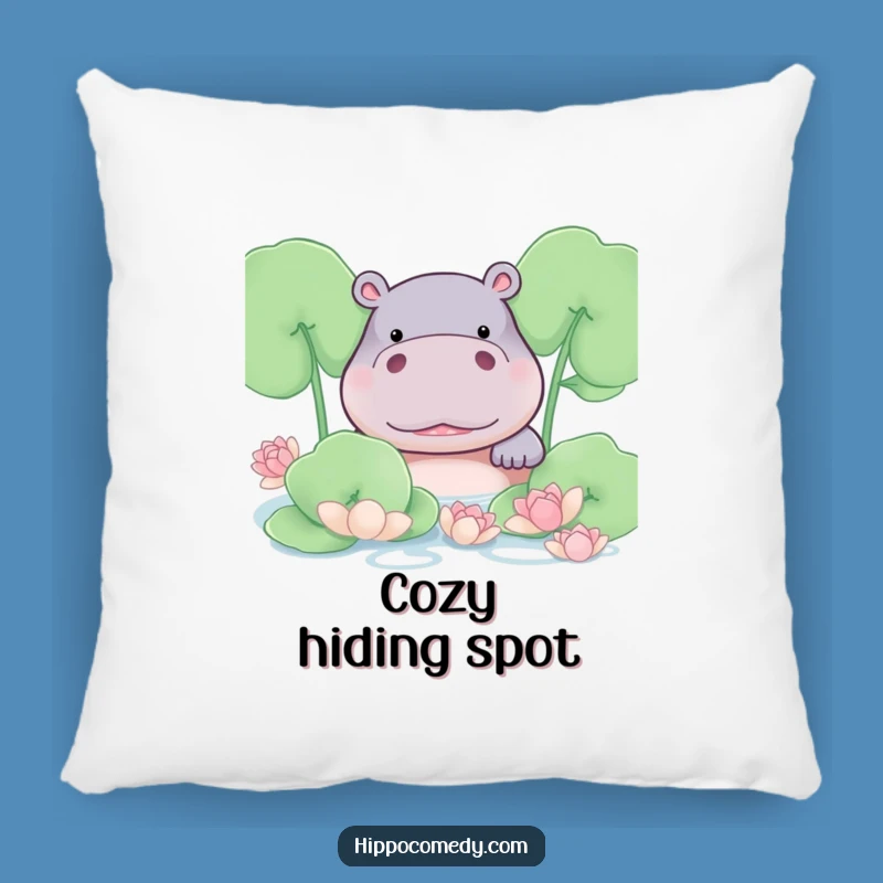 Funny Shy Hippo Pillow: Cozy Comfort for Bashful & Humorous Decor