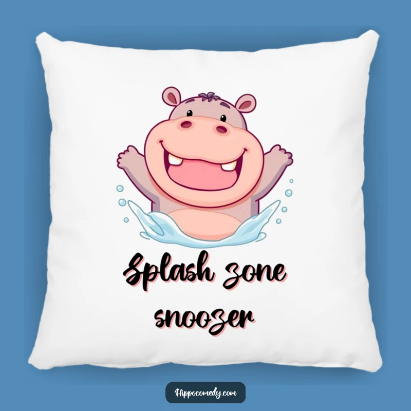 Funny Chubby Hippo Pillow: Soft Cushion for Splashy Comfort