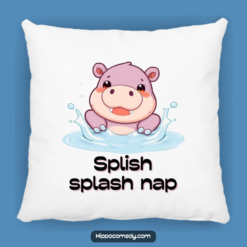 Cozy Funny Hippo Pool Pillow: Splash Comfort - Cute Funny Gift