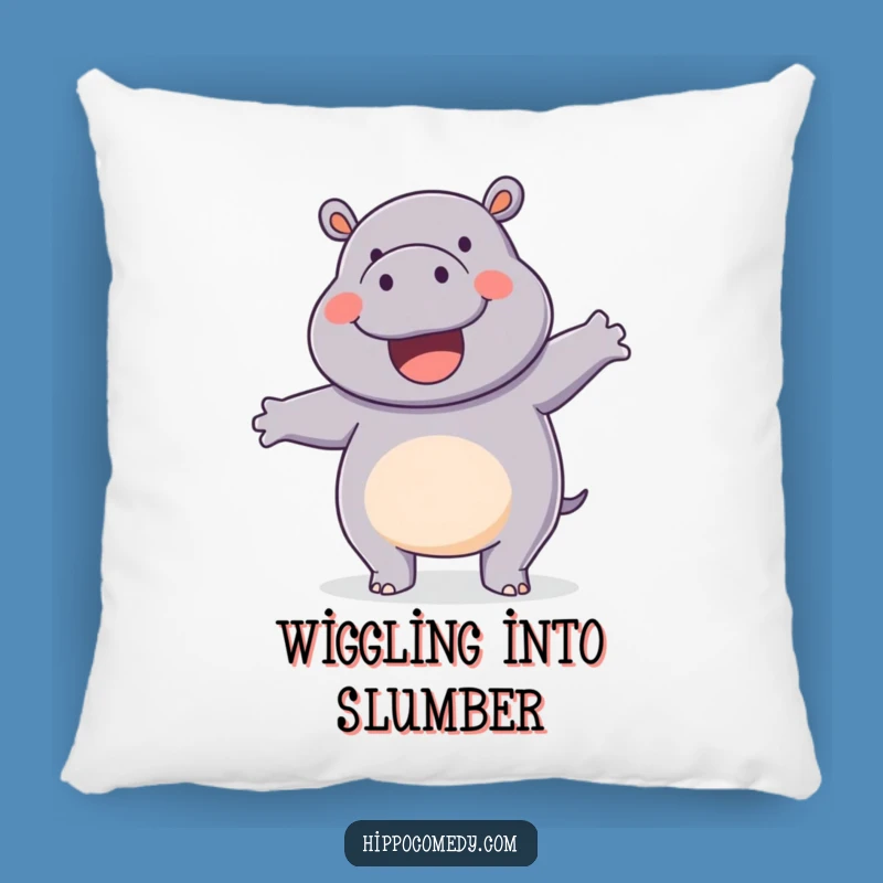 Soft Funny Hippo Wiggle Dance Pillow: Cozy Hippo Cuddles, Sweet Funny Gift