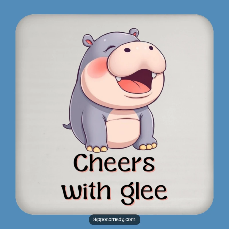 Funny Hippo Laughing Coasters: Protect Surfaces with Hilarious Joy