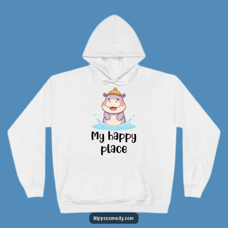 Cozy Funny Hippo Splash Hoodie: Warmth and Adorable Humor