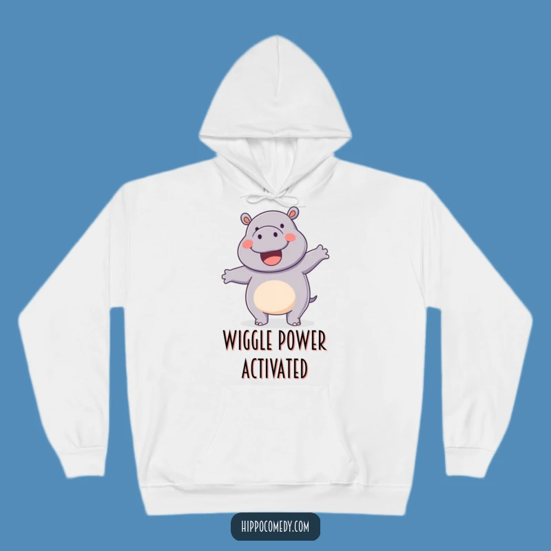 Cozy Funny Hippo Wiggle Dance Hoodie: Warm Wiggles, Perfect Funny Gift