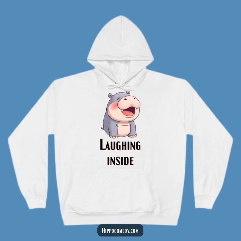 Funny Hippo Laughing Hoodie: Cozy Comfort for Silent Joyful Moments