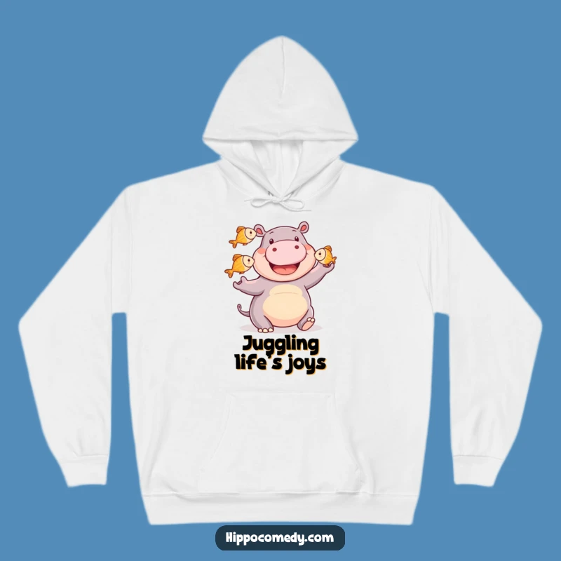Cozy Funny Hippo Hoodie: Juggling Pro Edition, Great Funny Gift