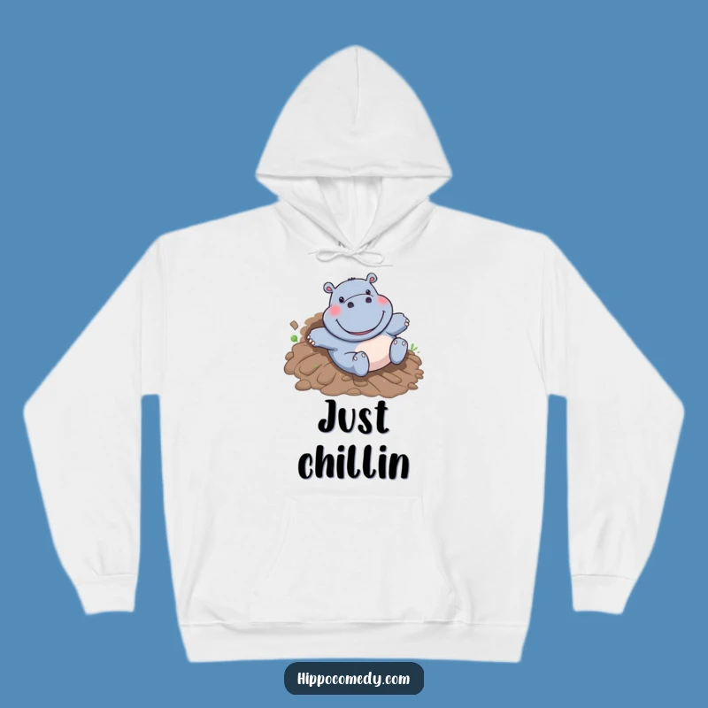 Funny Hippo Mudslide Hoodie - Comfy Cartoon Hippo Joyful Winter Gift
