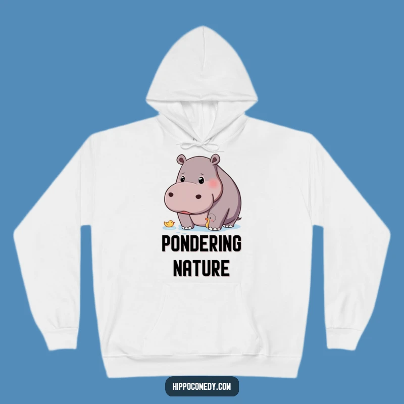 Funny Curious Hippo Hoodie: Cozy Comfort for Observant & Humorous Souls