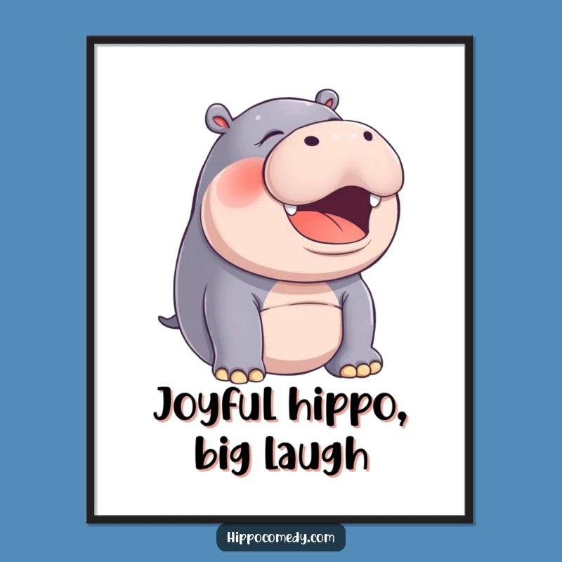 Free Printable Hippo Wall Art: Silent Laugh Downloadable Decor for Joy