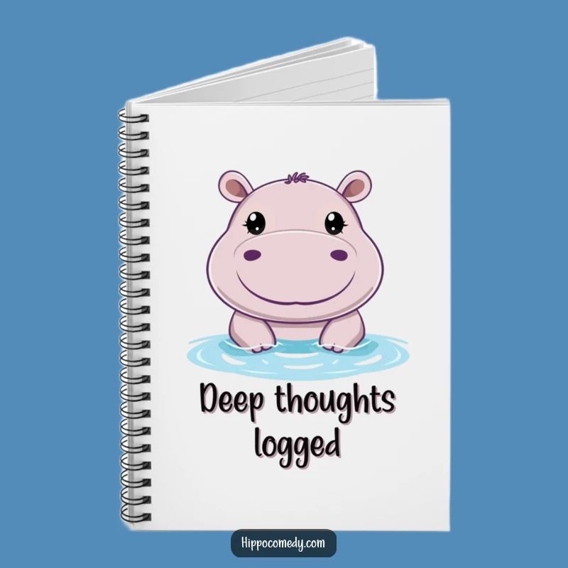 Funny Cheerful Hippo Notebook: Jot Down Happy Thoughts