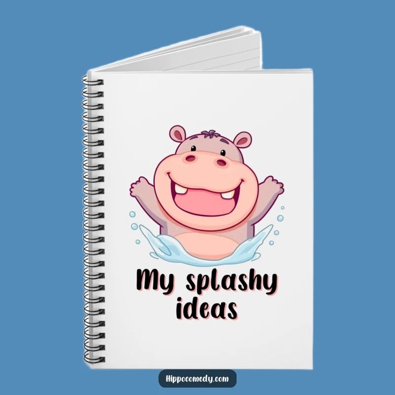 Funny Chubby Hippo Notebook: Jot Down Happy Thoughts
