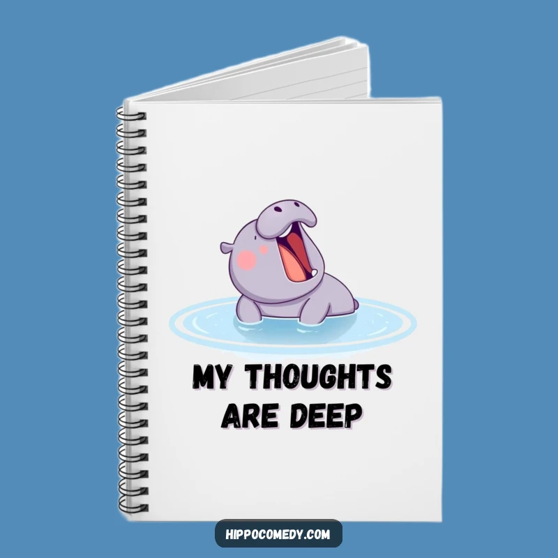 Funny Content Hippo Yawning Notebook - Hilarious Hippo Journal for Notes & Ideas Gift