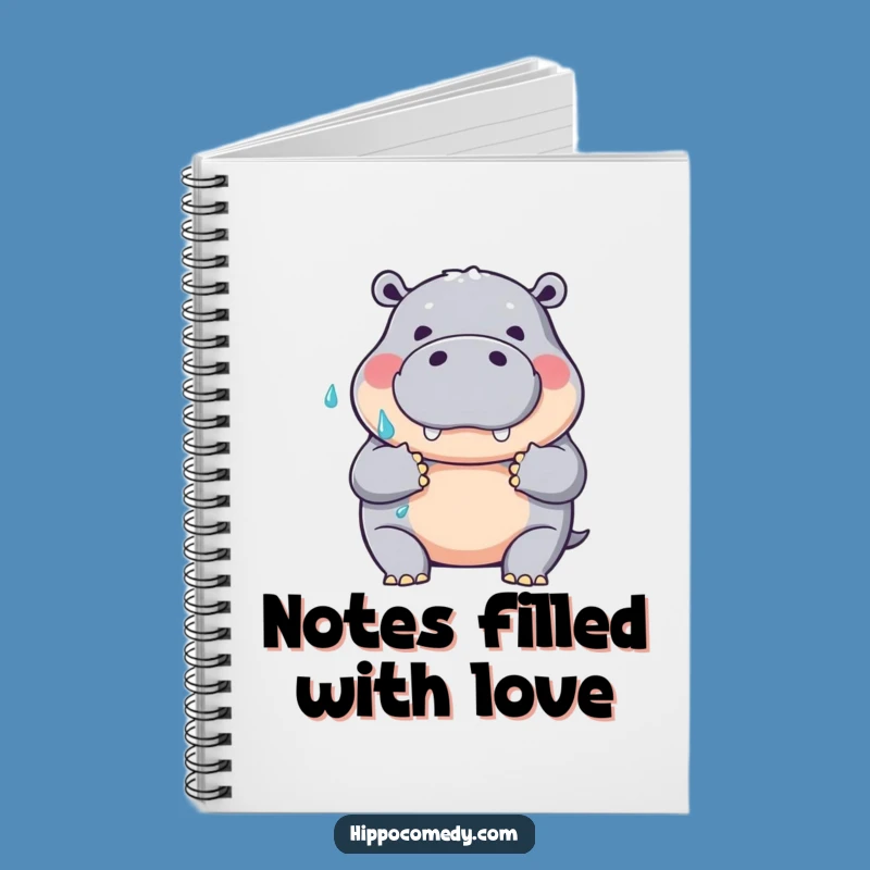 Funny Hippo Hug Notebook: Wet Notes, Humorous Stationery