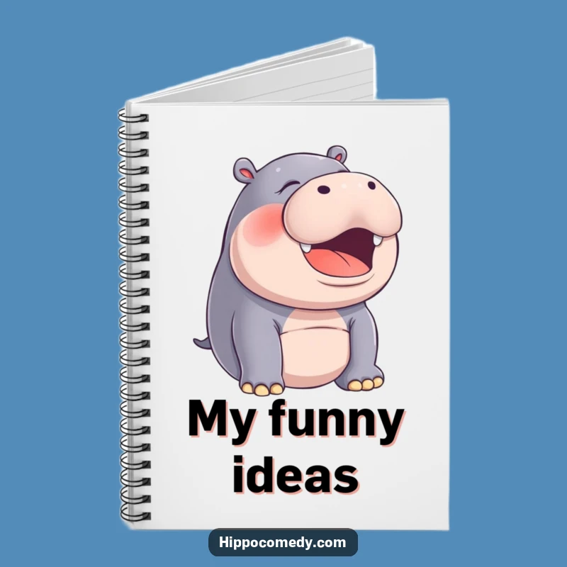 Funny Hippo Laughing Notebook: Journal Your Thoughts with Hilarious Hippo Style