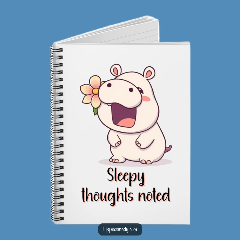 Funny Hippo Notebook: Sleepy Thoughts Journal, Practical Funny Gift