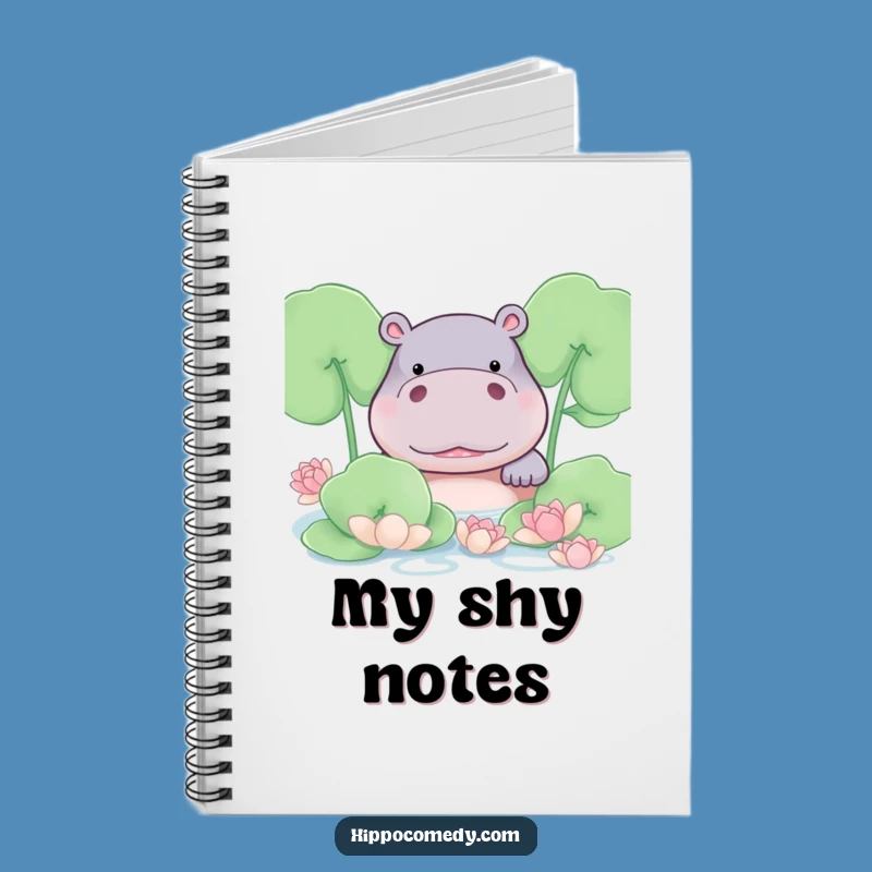 Funny Shy Hippo Notebook: Journal Your Bashful Thoughts with Humorous Style