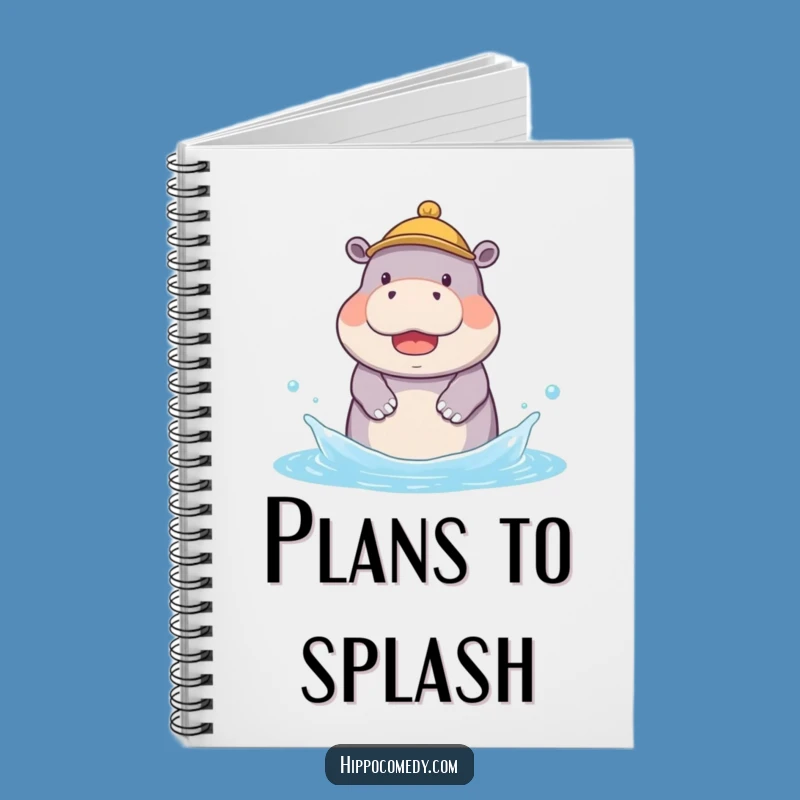 Funny Hippo Splash Journal: Record Your Thoughts with Cute Fun