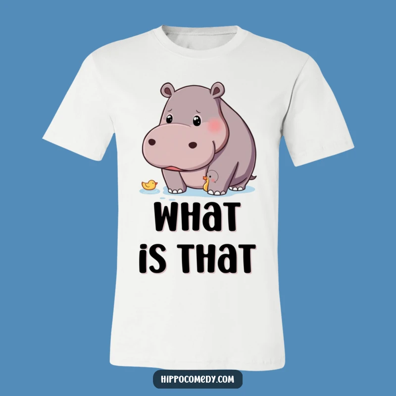 Funny Curious Hippo T-Shirt: Observe the World with Humorous Style