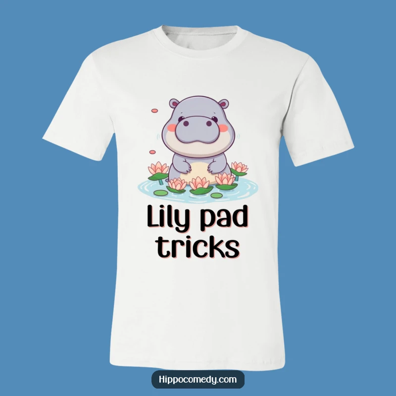 Funny Kawaii Hippo Lily Juggling T-Shirt - Cute & Playful Tee Gift