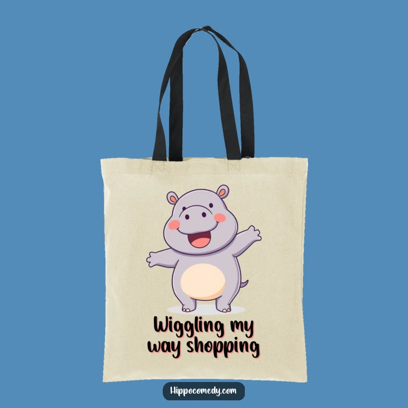 Fun Funny Hippo Wiggle Dance Tote Bag: Carry Your Fun, Practical Funny Gift